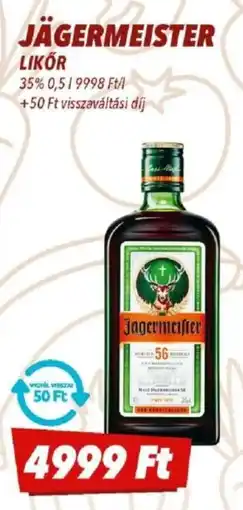 CBA Jägermeister likőr ajánlat