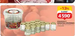 Auchan Üvegszett műanyag vödörben ajánlat
