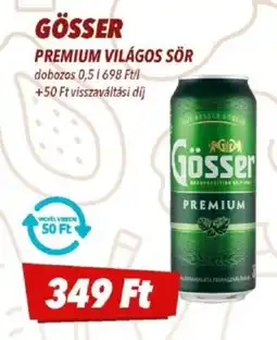 CBA Gösser Premium világos sör ajánlat