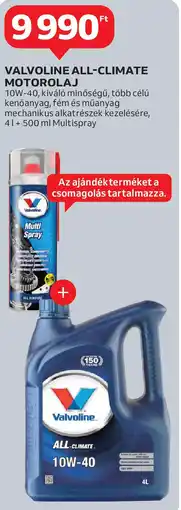 Auchan Valvoline all-climate motorolaj ajánlat