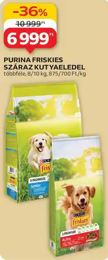 Auchan Purina friskies száraz kutyaeledel ajánlat