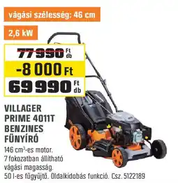 Obi Villager prime 4011t benzines fűnyíró ajánlat