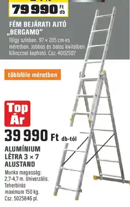 Obi Alumínium létra 3 × 7 alustand ajánlat