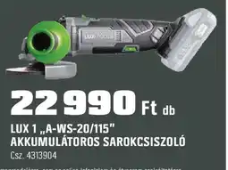 Obi Lux 1 "a-ws-20/115" akkumulátoros sarokcsiszoló ajánlat