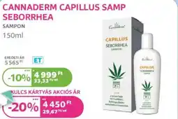 Kulcs Patika Cannaderm Capillus Samp Seborrhea ajánlat