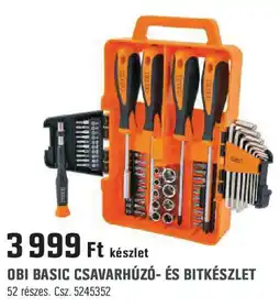 Obi Obi basic csavarhúzó- és bitkészlet ajánlat