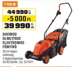 Obi Daewoo dlmj1700e elektromos fűnyíró ajánlat