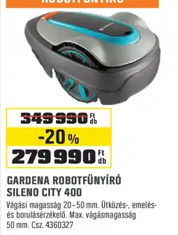 Gardena robotfűnyíró sileno city 400