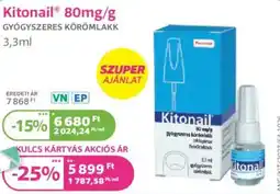 Kulcs Patika Kitonail 80mg/g ajánlat