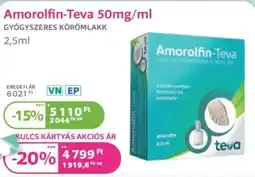 Kulcs Patika Amorolfin-Teva 50mg/ml ajánlat