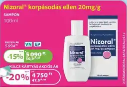 Kulcs Patika Nizoral korpásodás ellen 20mg/g ajánlat