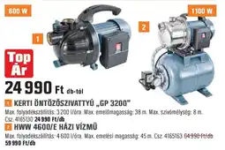 Obi Kerti öntözőszivattyú „gp 3200" stb. ajánlat