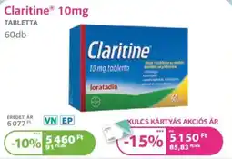 Kulcs Patika Claritine 10mg ajánlat