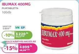 Kulcs Patika IBUMAX 400 mg ajánlat