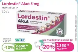 Kulcs Patika Lordestin Akut 5 mg ajánlat