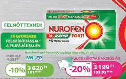 Kulcs Patika Nurofen Rapid Forte 400 mg ajánlat