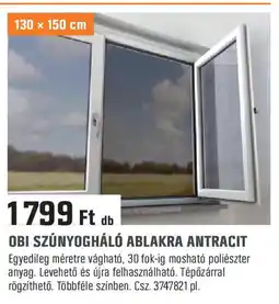 Obi Obi szúnyogháló ablakra antracit ajánlat