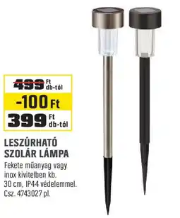 Obi Leszúrható szolár lámpa ajánlat
