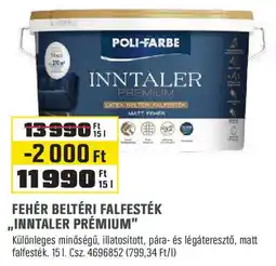 Obi Fehér beltéri falfesték ,,inntaler prémium" ajánlat