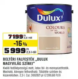 Obi Beltéri falfesték,,dulux nagyvilág színei" ajánlat