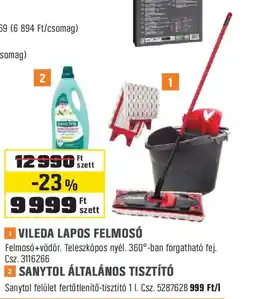 Obi Vileda lapos felmosó stb. ajánlat