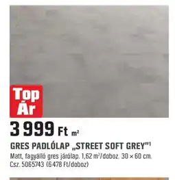 Obi Gres padlólap „street soft grey" ajánlat