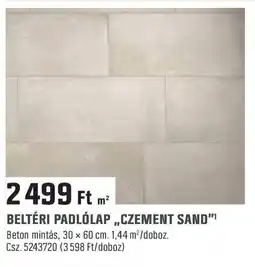 Obi Beltéri padlólap „,czement sand" ajánlat