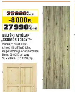 Obi Beltéri ajtólap „,csomós tölgy" ajánlat