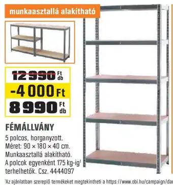 OBI Fémállvány ajánlat
