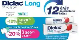 Kulcs Patika Diclac Long 20 mg/g gél ajánlat