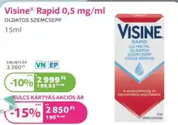 Kulcs Patika Visine Rapid 0,5 mg/ml ajánlat