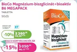 Kulcs Patika BioCo Magnézium-biszglicinát+bioaktív B6 MEGAPACK ajánlat