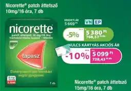 Kulcs Patika Nicorette patch áttetsző 10mg/16 óra ajánlat