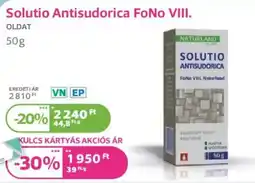Kulcs Patika Solutio Antisudorica FoNo VIII ajánlat