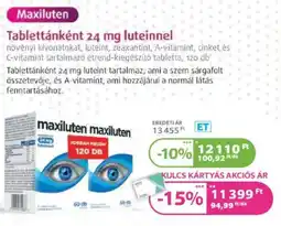 Kulcs Patika Maxiluten Tablettánként 24 mg luteinnel ajánlat