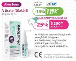 Kulcs Patika AkusTone A tiszta fülekért! ajánlat