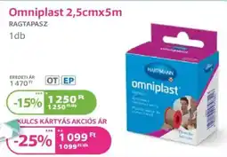 Kulcs Patika Omniplast 2,5cm x 5m ajánlat