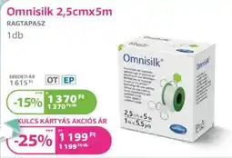 Kulcs Patika Omnisilk 2,5cm x 5m ajánlat