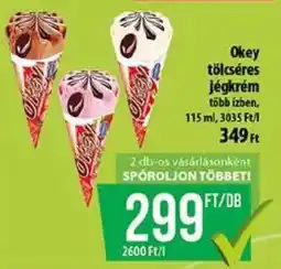 Coop Okey tölcséres jégkrém ajánlat