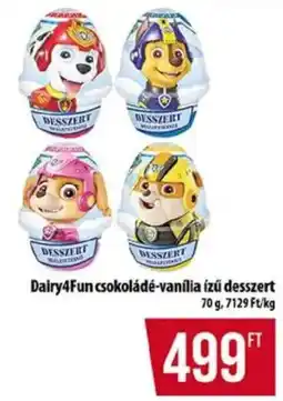 Coop Dairy4Fun csokoládé-vanília ízű desszert ajánlat