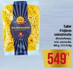 Coop Tallér 4 tojásos száraztészta ajánlat