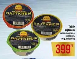 Coop Tallér sajtkrém ajánlat