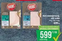 Coop Herz csemege karaj, sült sonka ajánlat