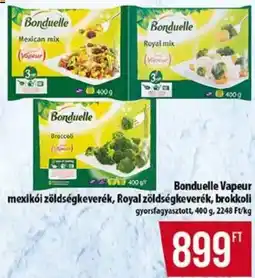 Coop Bonduelle Vapeur mexikói zöldségkeverék, Royal zöldségkeverék, brokkoli ajánlat