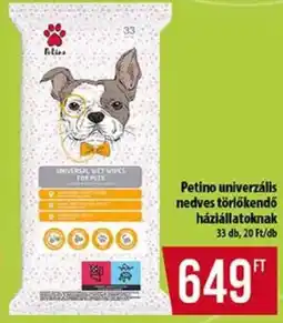 Coop Petino univerzális nedves törlőkendő háziállatoknak ajánlat