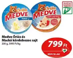 Coop Medve Óriás és Mackó kördobozos sajt ajánlat