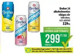 Coop Dreher 24 alkoholmentes világos sör ajánlat
