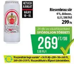 Coop Riesenbrau sör ajánlat