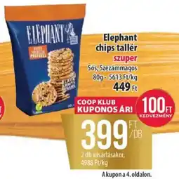 Coop Elephant chips tallér ajánlat