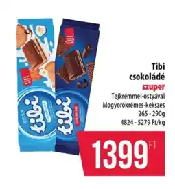 Coop Tibi csokoládé ajánlat